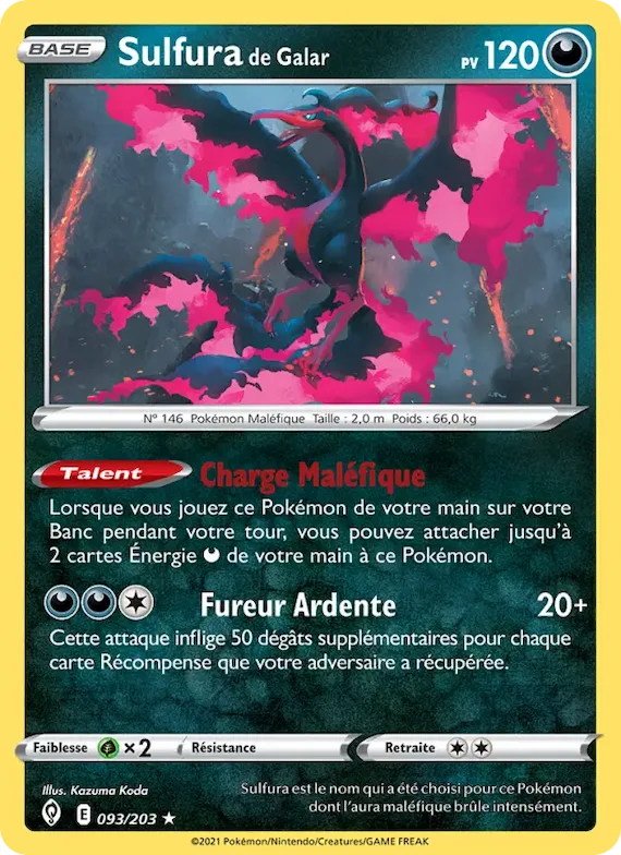 Sulfura de Galar 93 – Évolution Céleste
