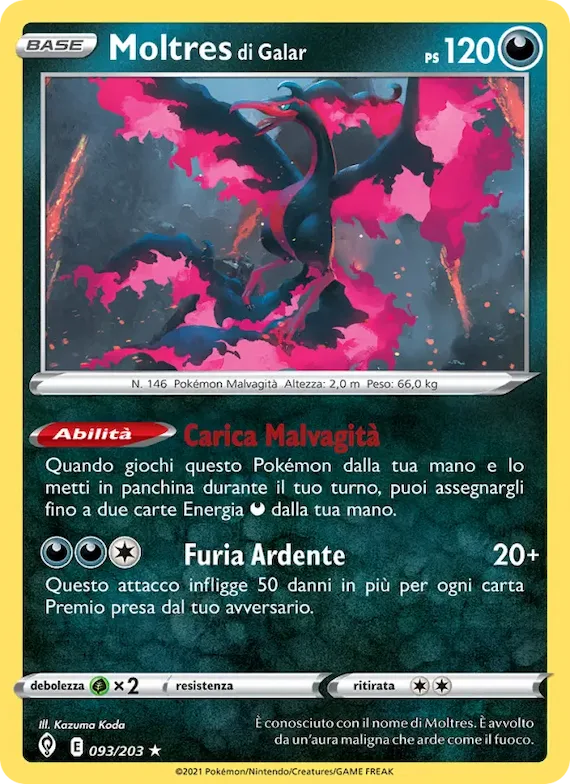 Moltres di Galar 93 – Evoluzioni Eteree