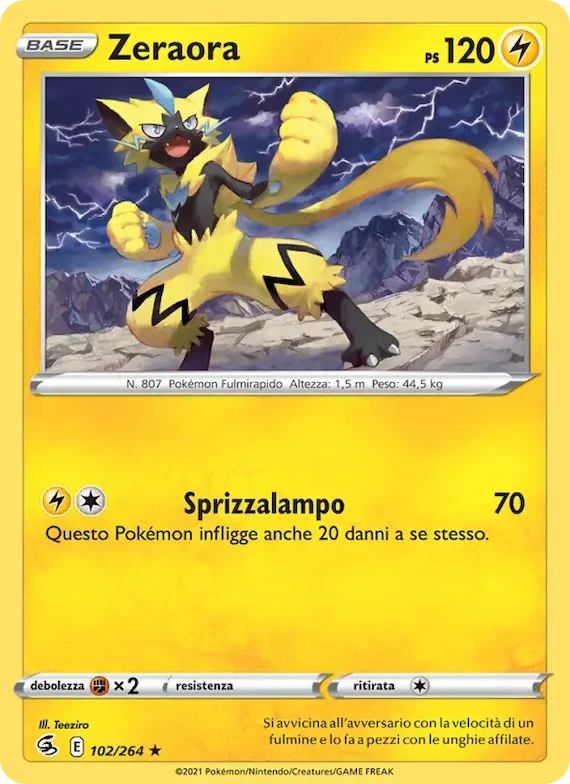 Zeraora 102 – Colpo Fusione