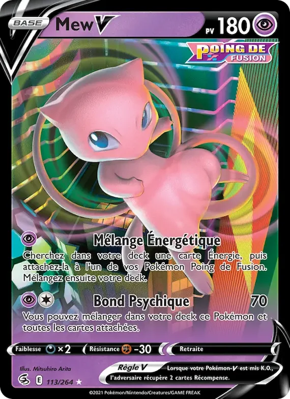 Mew V 113 – Poing de Fusion