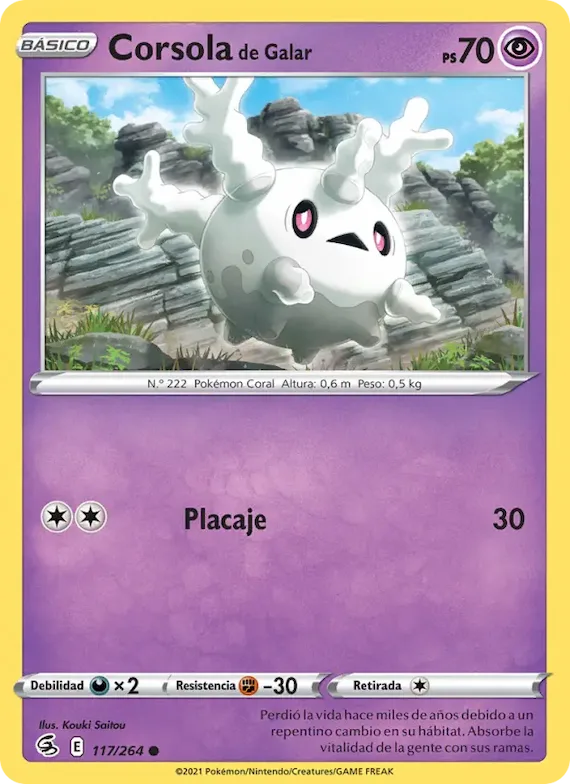 Corsola de Galar 117 – Golpe Fusión
