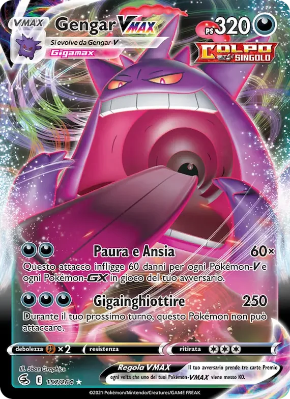 Gengar VMAX 157 – Colpo Fusione