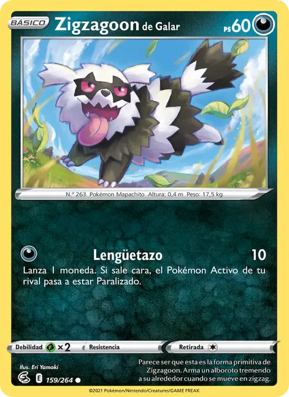 Zigzagoon de Galar 159 – Golpe Fusión