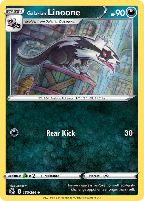 Linoone de Galar 160 – Golpe Fusão