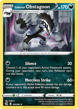 Galarian Obstagoon #161 – Fusion Strike