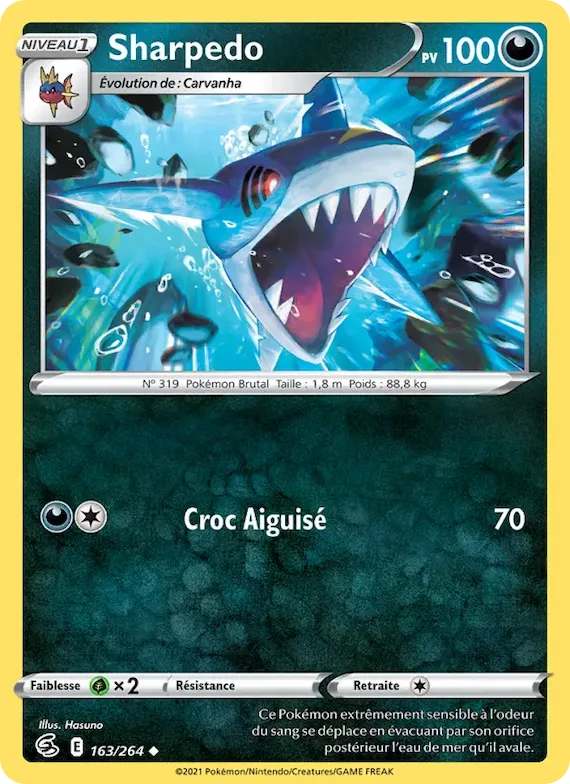 Sharpedo 163 – Poing de Fusion