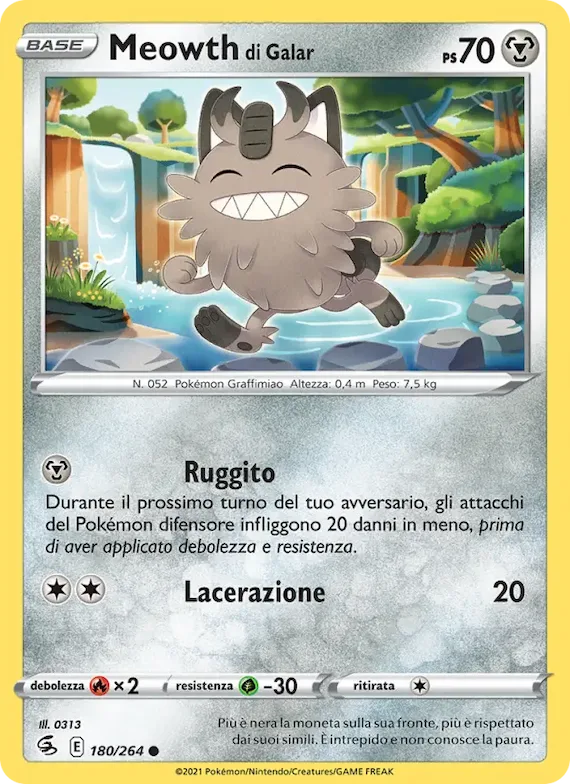 Meowth di Galar 180 – Colpo Fusione