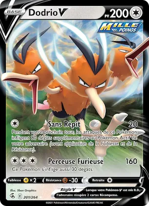 Dodrio V n° 201 – Poing de Fusion