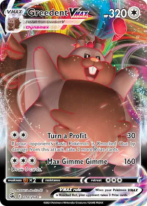 Greedent VMAX #218 – Fusion Strike