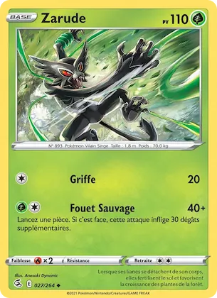 Zarude n° 27 – Poing de Fusion