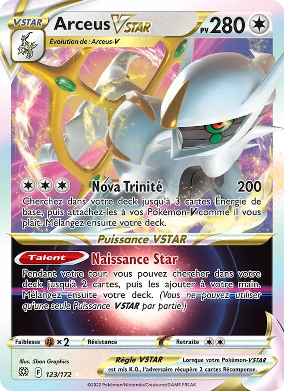 Arceus VSTAR 123 – Stars Étincelantes