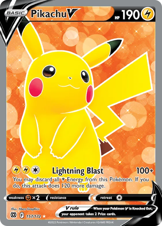 Pikachu V #157 – Brilliant Stars