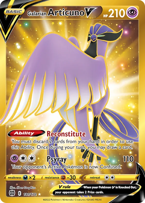 Galarian Articuno V #181 – Brilliant Stars