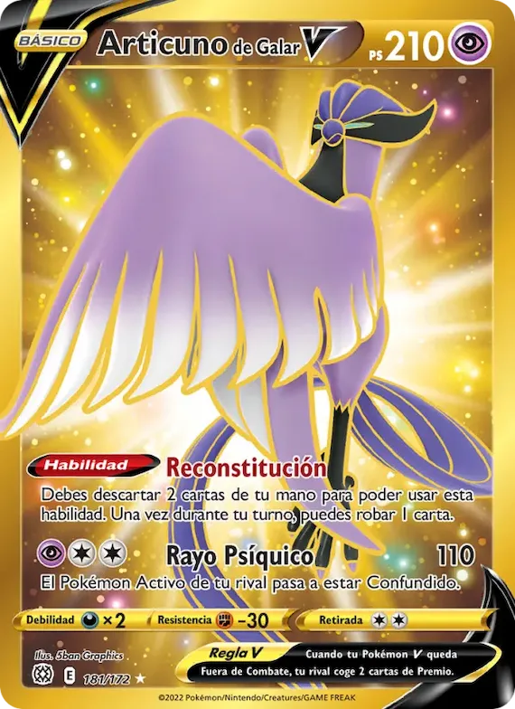 Articuno de Galar V 181 – Astros Brillantes