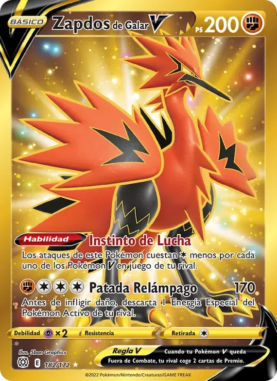 Zapdos de Galar V 182 – Astros Brillantes