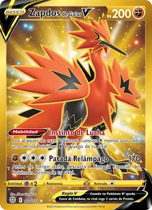 Zapdos de Galar V 182 – Astros Brillantes