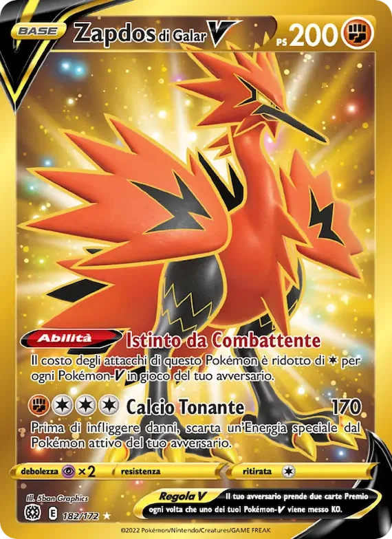 Zapdos di Galar V 182 – Astri Lucenti