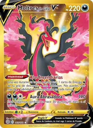 Moltres de Galar V 183 – Astros Brillantes