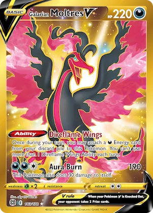Galarian Moltres V #183 – Brilliant Stars