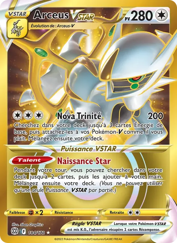 Arceus VSTAR 184 – Stars Étincelantes