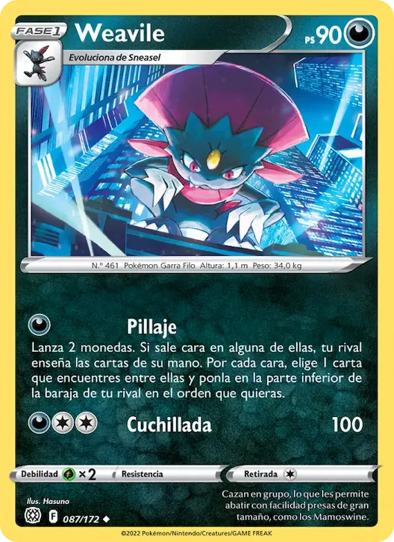 Weavile 87 – Astros Brillantes