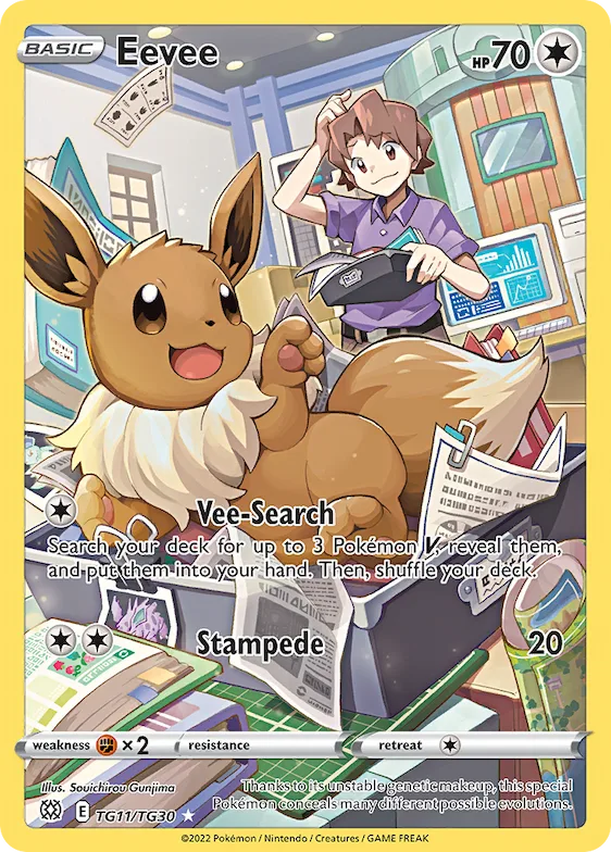 Eevee #TG11 – Brilliant Stars Trainer Gallery