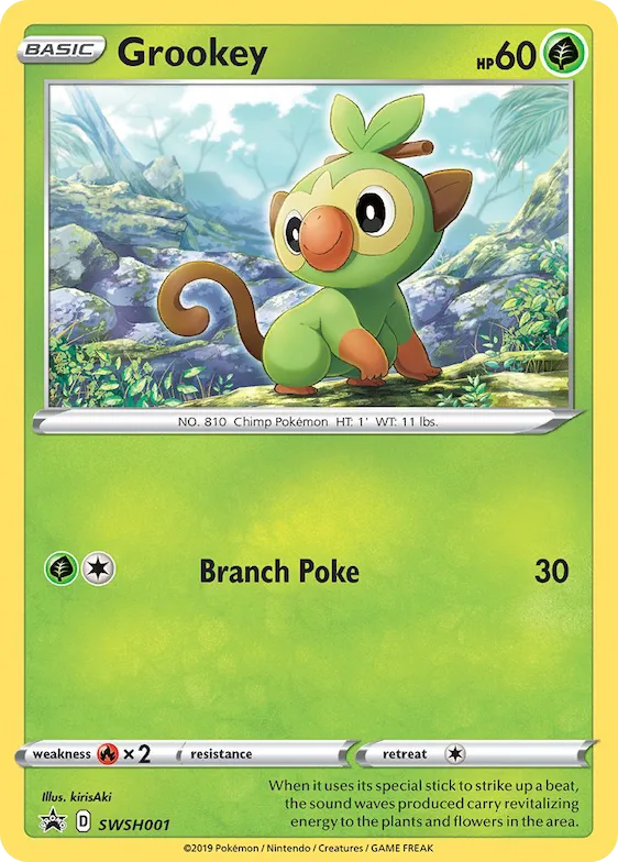 Grookey #SWSH001 – Sword & Shield Promo Cards