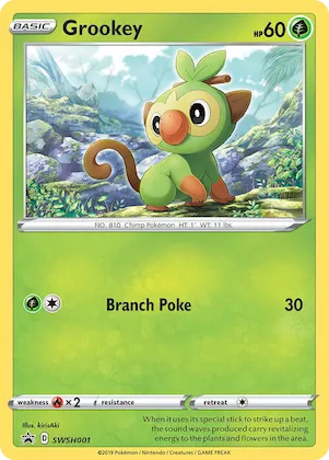 Grookey #SWSH001 – Sword & Shield Promo Cards