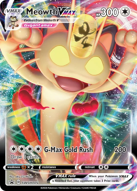 Meowth VMAX #SWSH005 – Sword & Shield Promo Cards