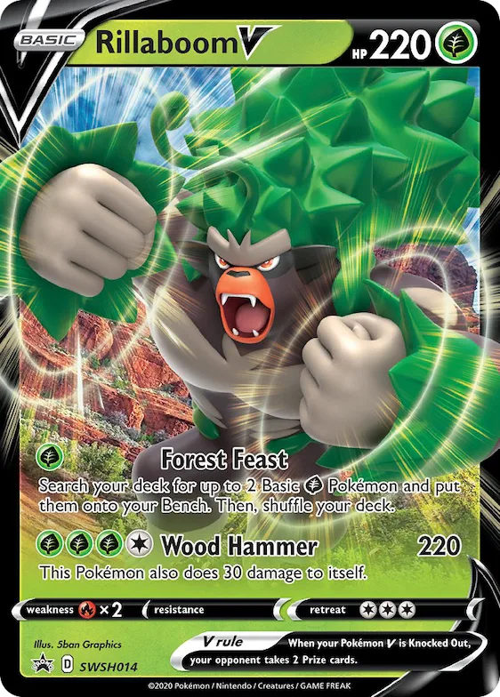 Rillaboom V #SWSH014 – Sword & Shield Promo Cards
