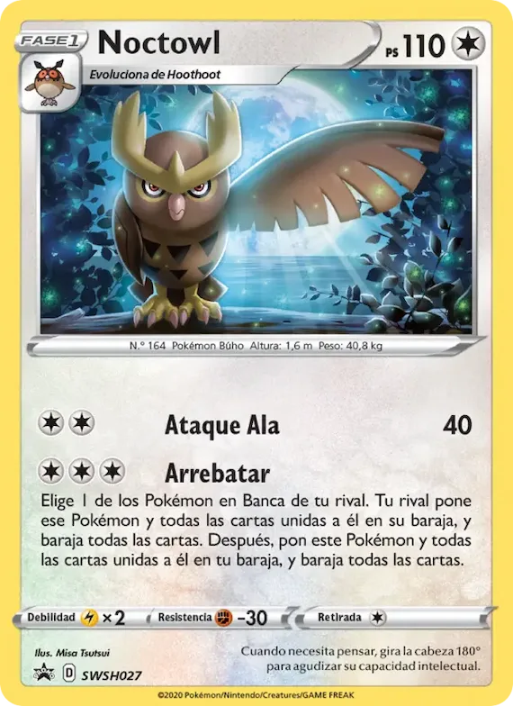 Noctowl SWSH027 – Cartas de promoción ESES