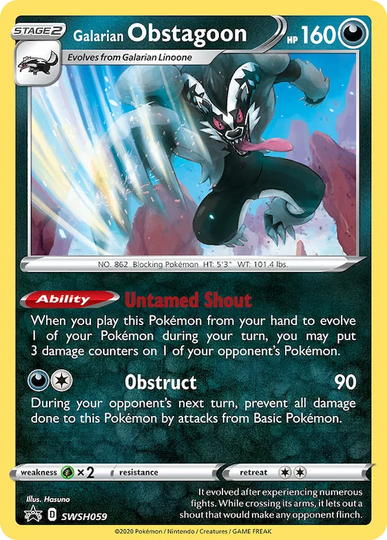 Galarian Obstagoon #SWSH059 – Sword & Shield Promo Cards