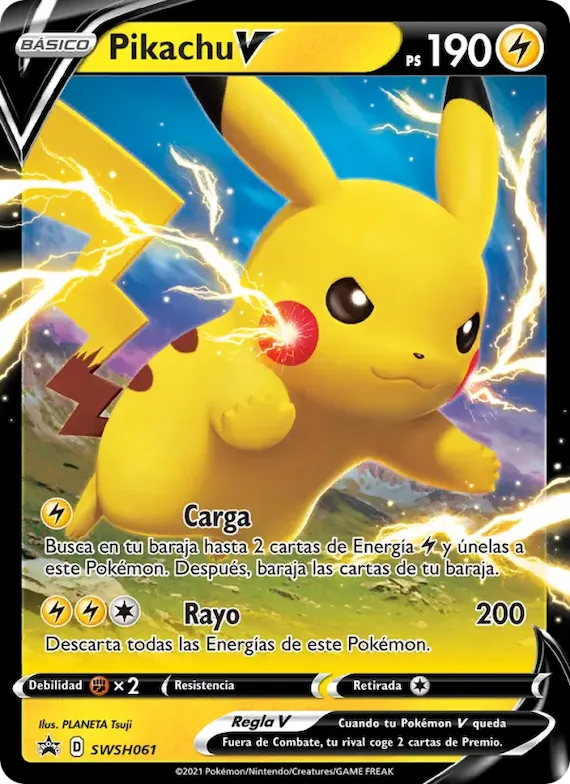 Pikachu V SWSH061 – Cartas de promoción ESES