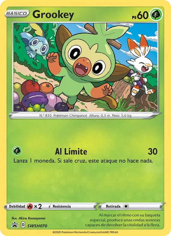 Grookey SWSH070 – Cartas de promoción ESES