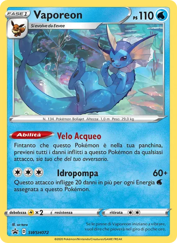 Vaporeon SWSH072 – SPSC Promo