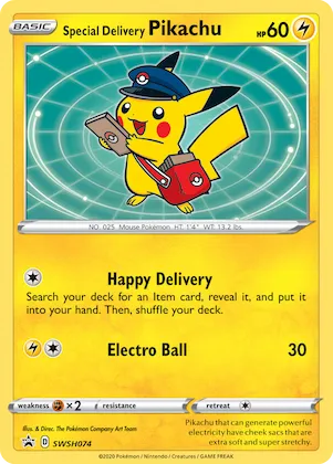 Special Delivery Pikachu #SWSH074 – Sword & Shield Promo Cards