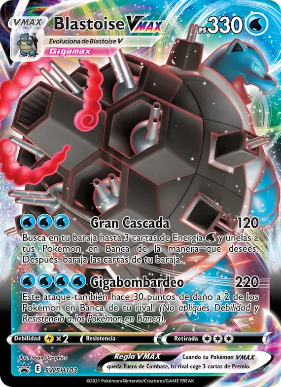 Blastoise VMAX SWSH103 – Cartas de promoción ESES