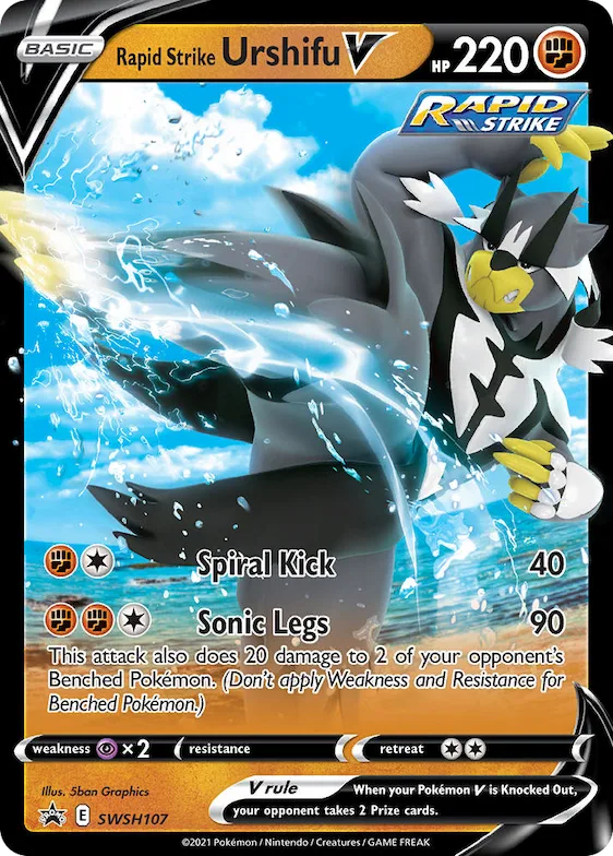 Rapid Strike Urshifu V #SWSH107 – Sword & Shield Promo Cards