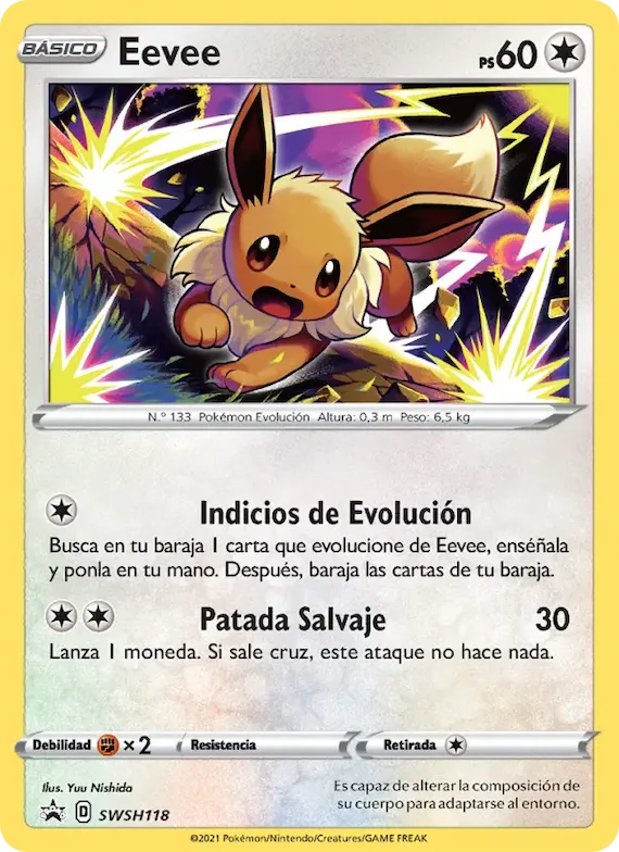 Eevee SWSH118 – Cartas de promoción ESES