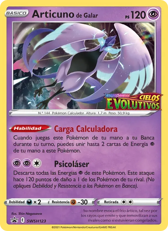 Articuno de Galar SWSH123 – Cartas de promoción ESES