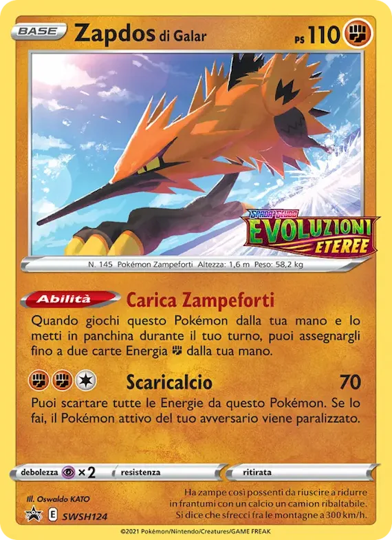 Zapdos di Galar SWSH124 – SPSC Promo
