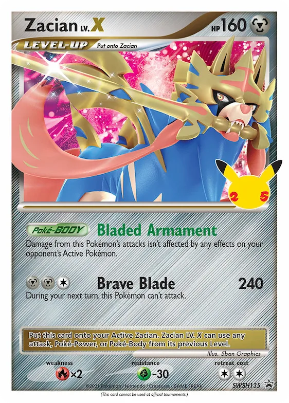 Zacian LV.X #SWSH135 – Sword & Shield Promo Cards