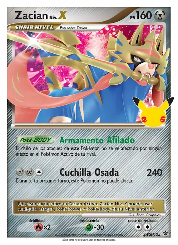 Zacian SWSH135 – Cartas de promoción ESES
