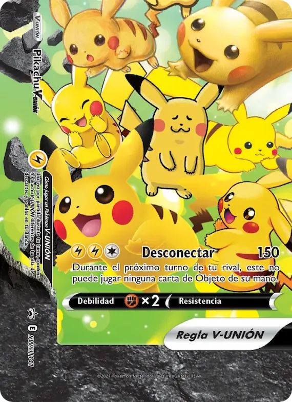 Pikachu V-UNIÓN SWSH141 – Cartas de promoción ESES