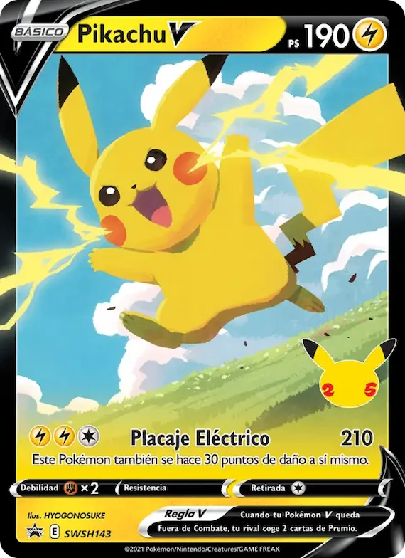 Pikachu V SWSH143 – Cartas de promoción ESES