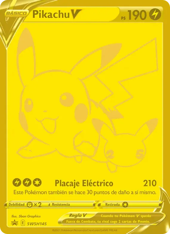 Pikachu V SWSH145 – Cartas de promoción ESES