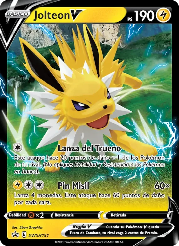Jolteon V SWSH151 – Cartas de promoción ESES