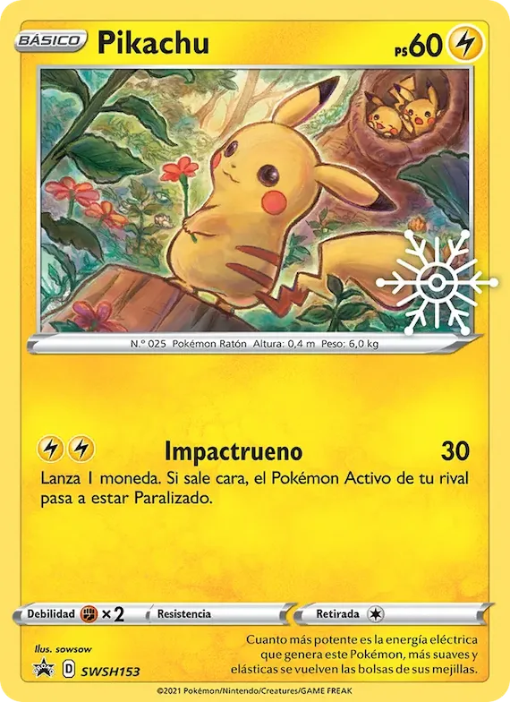 Pikachu SWSH153 – Cartas de promoción ESES