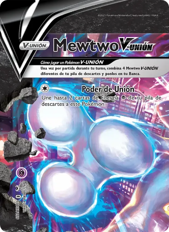Mewtwo V-UNIÓN SWSH159 – Cartas de promoción ESES