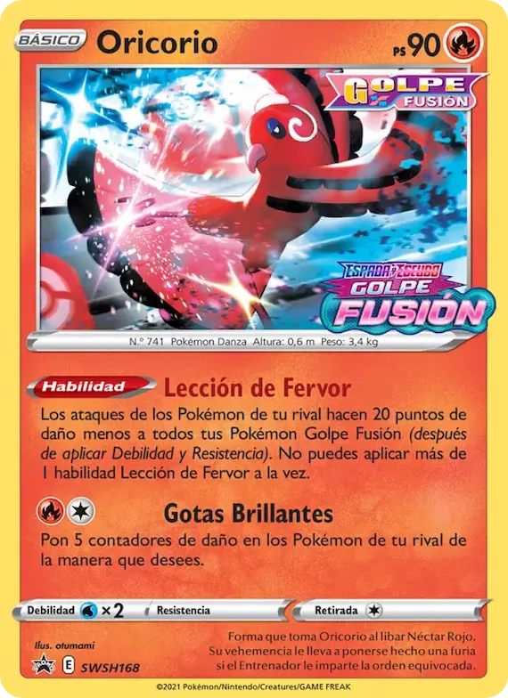 Oricorio SWSH168 – Cartas de promoción ESES